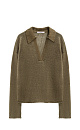 100% linen jumper with a polo collar - BRUSNIKA. Women clothes
