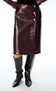 faux leather skirt with large buttons - BRUSNIKA. Women clothes