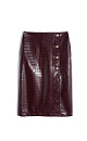 faux leather skirt with large buttons - BRUSNIKA. Women clothes