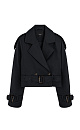 A leather jacket with a belt - BRUSNIKA. Women clothes