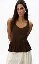 Suede top with peplum - BRUSNIKA. Women clothes