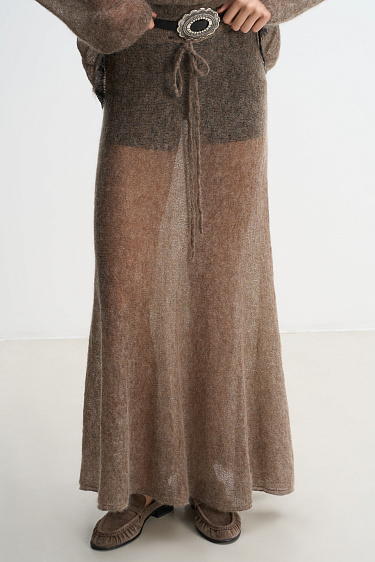 Maxi skirt made of kidmohair - BRUSNIKA Women Clothes