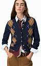 Argyle patterned cardigan - BRUSNIKA. Women clothes