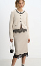 Midi skirt with lace - BRUSNIKA. Women clothes