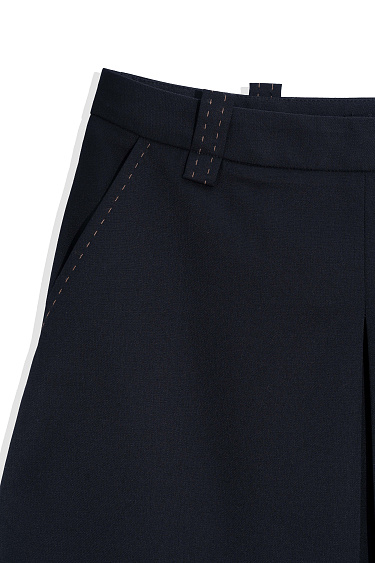 Midi skirt with inverted pleats and an underskirt - BRUSNIKA Women Clothes