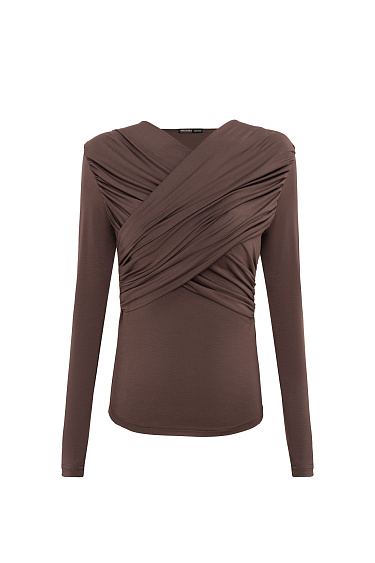 Top with draped bodice - BRUSNIKA Women Clothes