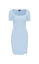 Knitted dress with neckline - BRUSNIKA. Women clothes