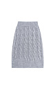 Knitted skirt with braids - BRUSNIKA. Women clothes