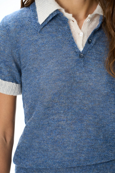 Knitted wool T-shirt - BRUSNIKA Women Clothes
