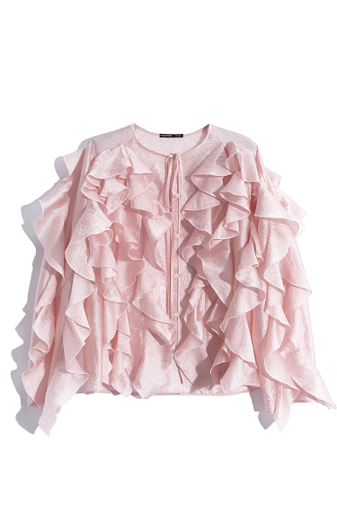 Blouse with voluminous flounces - BRUSNIKA Women Clothes