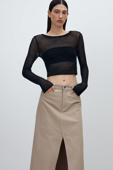 Knitted mesh top - BRUSNIKA Women Clothes