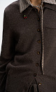 cashmere cardigan with a polo collar - BRUSNIKA. Women clothes