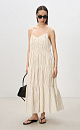 Striped sundress with lace - BRUSNIKA. Women clothes