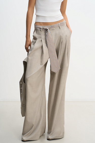Palazzo trousers made of wool - BRUSNIKA Women Clothes