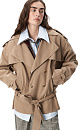 Double‑breasted short trench coat - BRUSNIKA. Women clothes