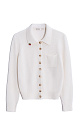 cashmere cardigan with a polo collar - BRUSNIKA. Women clothes