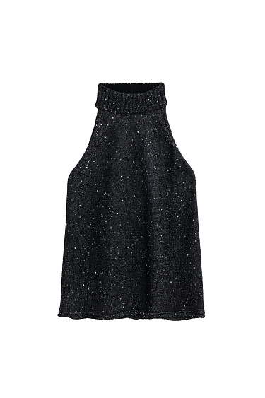 Cotton top with sequins - BRUSNIKA Women Clothes
