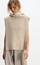 Knitted bib with hood - BRUSNIKA. Women clothes