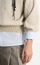 Fox-fur jumper with a high collar - BRUSNIKA. Women clothes