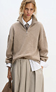 Jumper with a stand collar and a zippe - BRUSNIKA. Women clothes