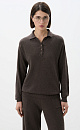 Cashmere and wool jumper with a polo collar - BRUSNIKA. Women clothes