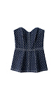 Printed Denim Corset - BRUSNIKA. Women clothes