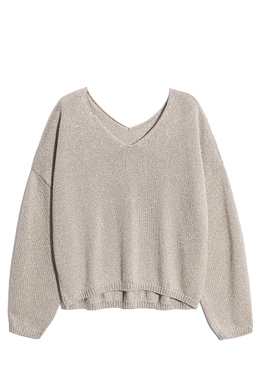 V-neck jumper with lurex - BRUSNIKA Women Clothes