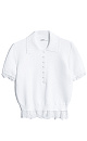 100% cotton polo with lace - BRUSNIKA. Women clothes