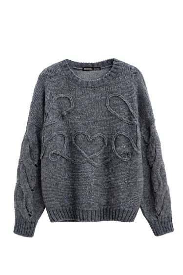Jumper with a voluminous decor - BRUSNIKA Women Clothes