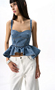 Denim corset with Basque - BRUSNIKA. Women clothes