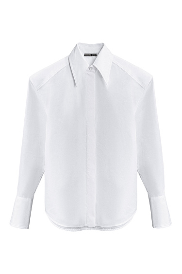 Shirt with big shoulders - BRUSNIKA Women Clothes
