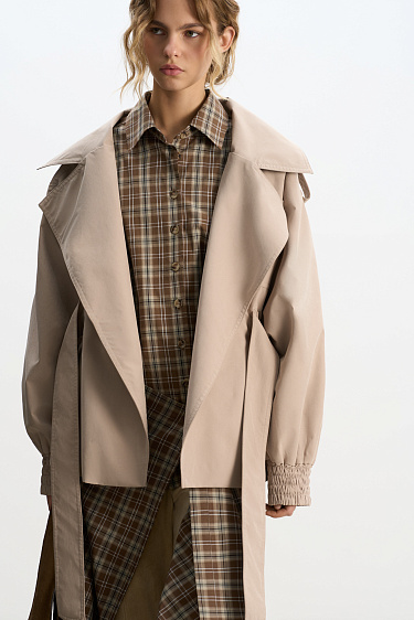 Short trench coat - BRUSNIKA Women Clothes