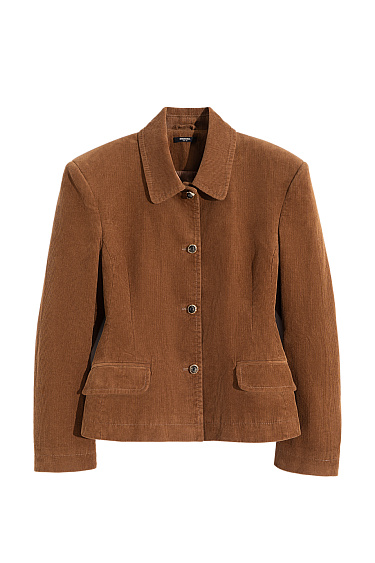 Corduroy jacket with accent buttons - BRUSNIKA Women Clothes