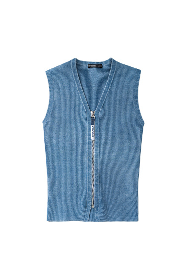 Knitted cotton vest - BRUSNIKA Women Clothes