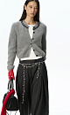 fox down cardigan with accent buttons - BRUSNIKA. Women clothes