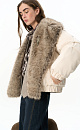 Down jacket with a fur collar - BRUSNIKA. Women clothes