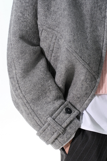 Wool bomber jacket with a stand collar - BRUSNIKA Women Clothes