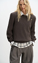 Jumper with shoulder pads - BRUSNIKA. Women clothes