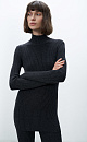 Ribbed turtleneck with a stand collar - BRUSNIKA. Women clothes