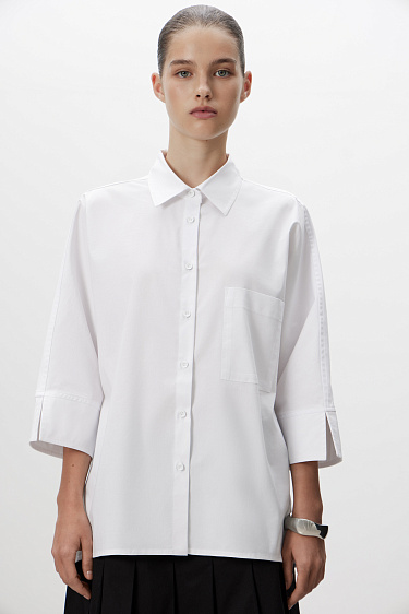 Basic 3/4 sleeve shirt - BRUSNIKA Women Clothes