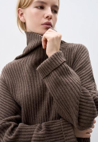 Ribbed cashmere and wool jumper - BRUSNIKA Women Clothes