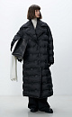 Long down jacket with branded embossing - BRUSNIKA. Women clothes