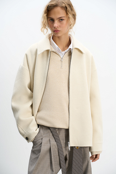 Wool zipper jacket - BRUSNIKA Women Clothes