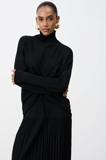 Turtleneck with drawstring - BRUSNIKA Women Clothes
