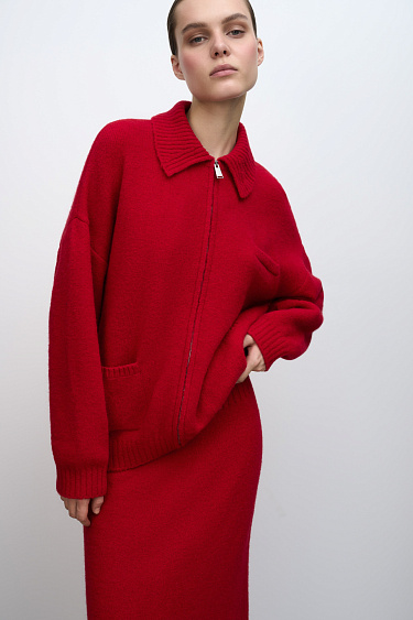 Wool blend bomber jacket - BRUSNIKA Women Clothes