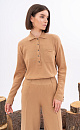 Cashmere jumper with polo collar - BRUSNIKA. Women clothes