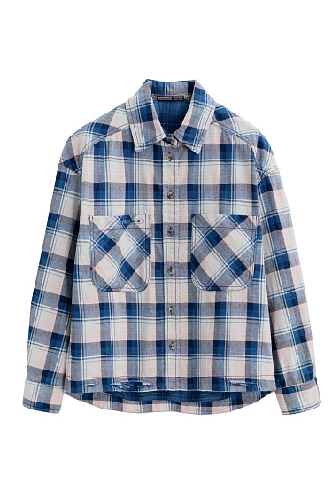 100% cotton plaid shirt - BRUSNIKA Women Clothes
