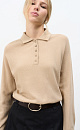 Cashmere and wool jumper with a polo collar - BRUSNIKA. Women clothes