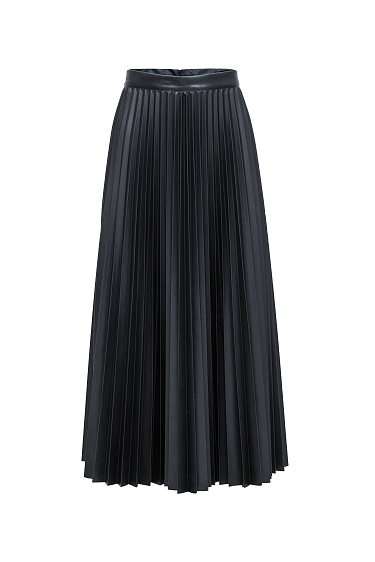 Faux leather pleated skirt - BRUSNIKA Women Clothes