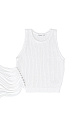 Knitted top with fringe - BRUSNIKA. Women clothes